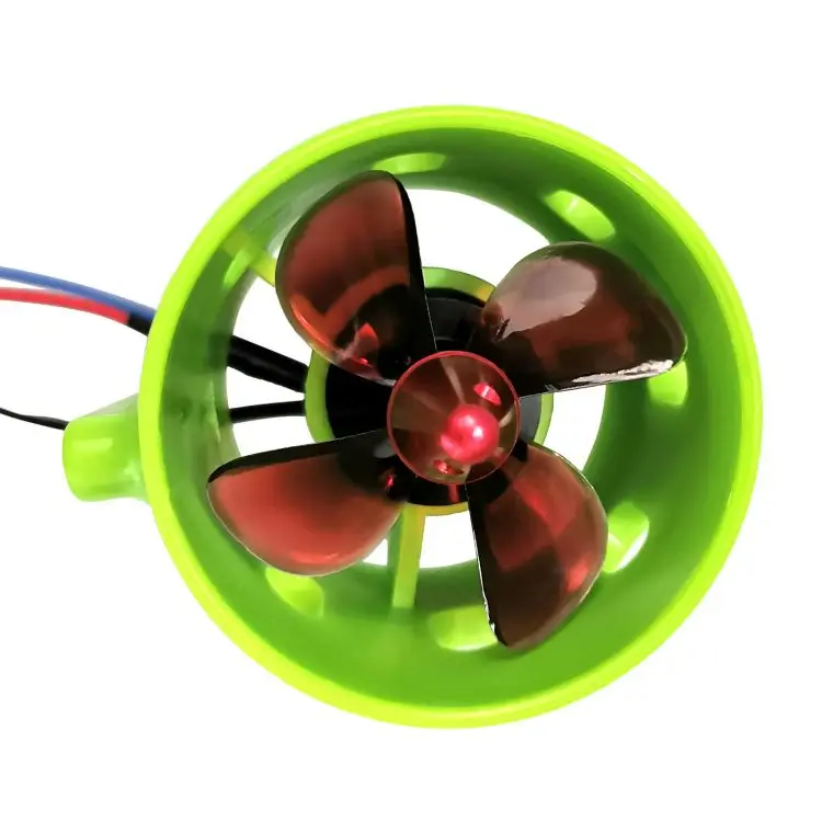 1000KV Underwater Brushless Motor Clockwise with with 4-Blade Propellers 12-24V Waterproof Electric Motor Drive Engine for RC Ba