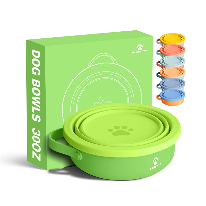 2024 New Arrival Dog Bowl 30 Oz Stainless Steel Pet Feeding Bowl, Durable Non-Skid Insulated with Rubber Bottom