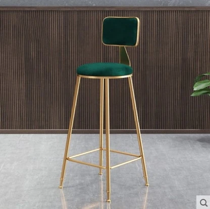 Light luxury front desk coffee restaurant casual bar chair backrest high stool