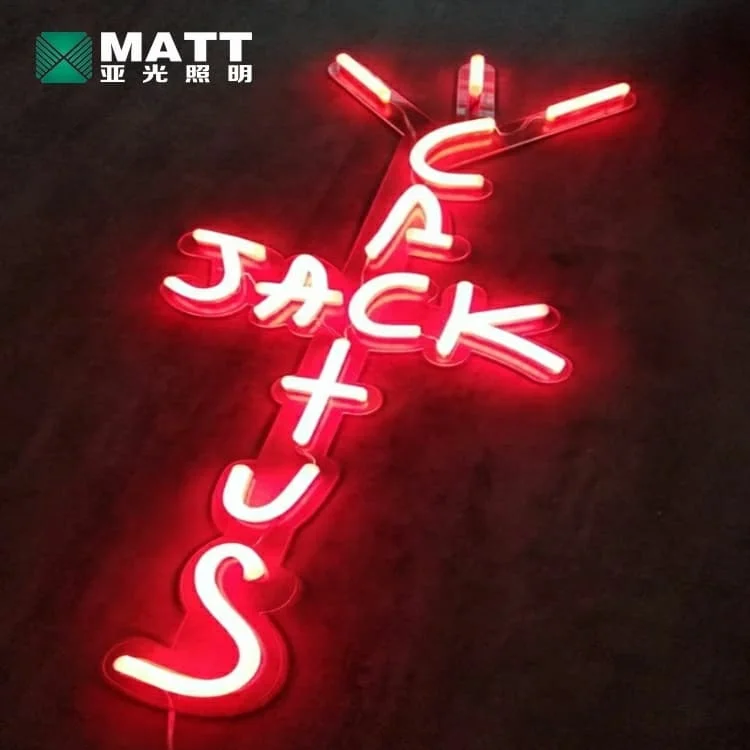 Matt Neon Sign Factory Dropshipping Letters LED Neon Lights Cactus Jack custom Neon sign for Home Bar studio Decortion