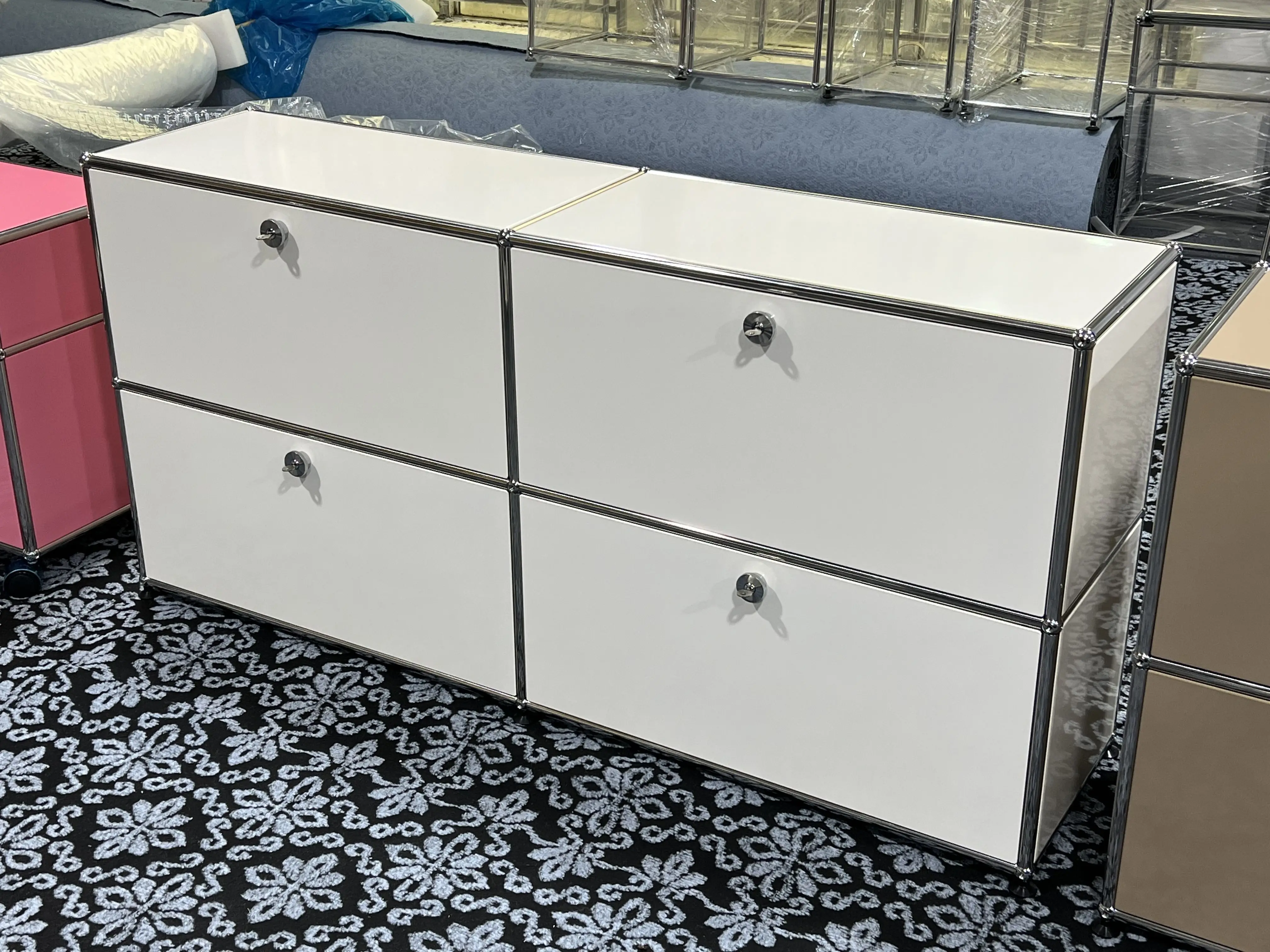 Whosale Supplier Manufacturer Price Classic Style Modular Furniture Metal Storage Sideboard