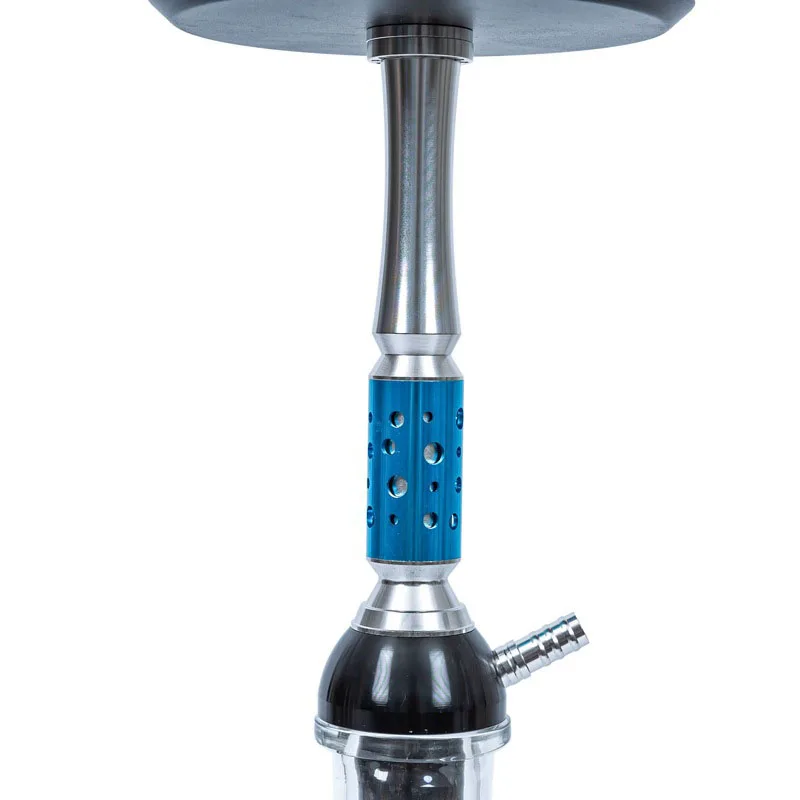 Wholesale cheap aluminum hookah shisha hollow out stem glass hookah chicha taller nargile shisha with silicon hose