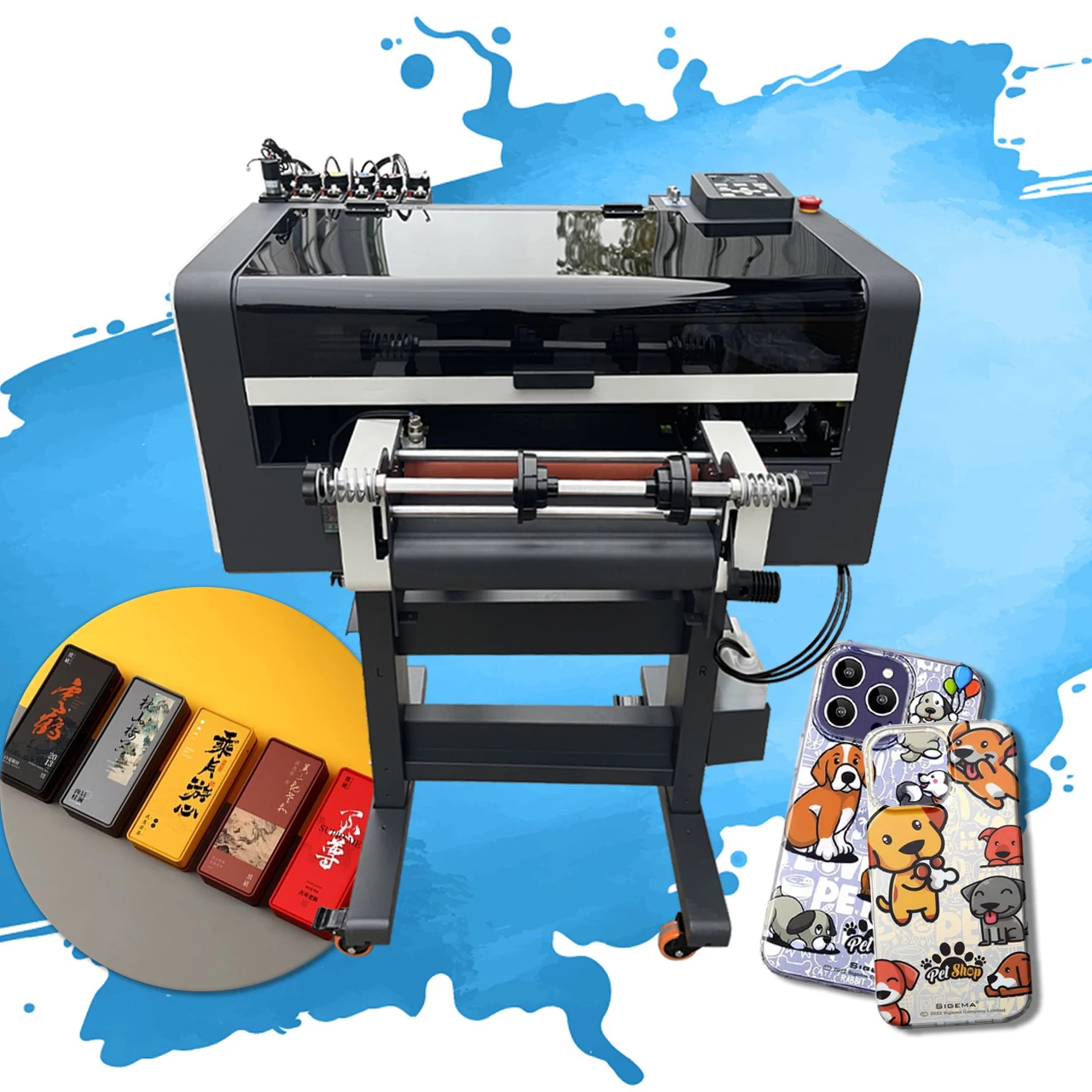 Uv dtf cup wrap transfers printing machine stickers phone cases ceramic mobile case boxes  uv dtf printer