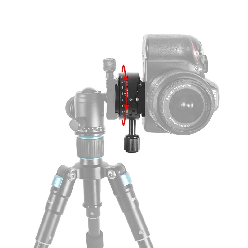 
BEXIN QJ-01S Panoramic Quick Release Plate 360 Degree QR Panning Head Clamp Adjusting Platform Adapter with Gradienter forCamera 