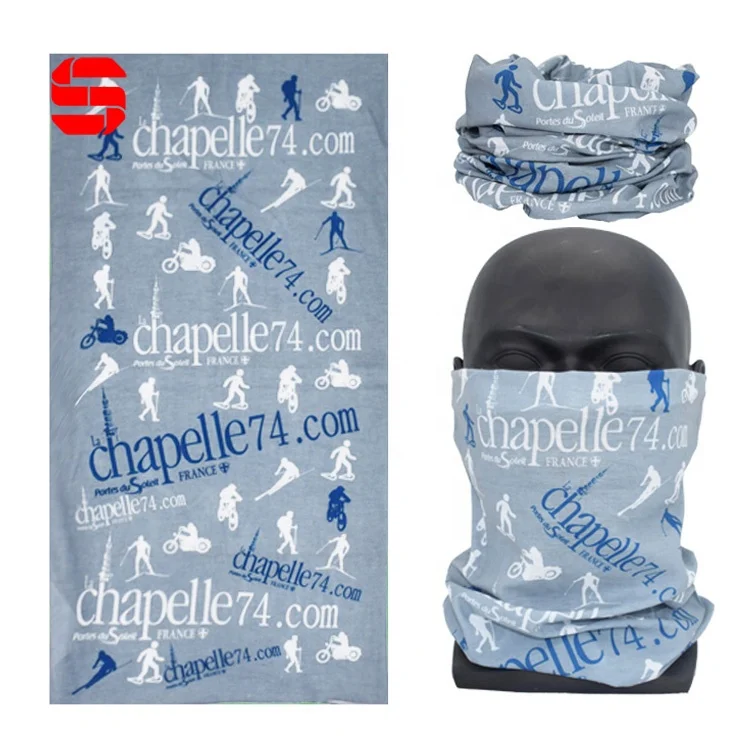Custom Logo Sublimation Print Neck Gaiter Headwear Tubular Neck Warmer Bandana Multiscarf Tube Seamless Headwear Fishing Bandana