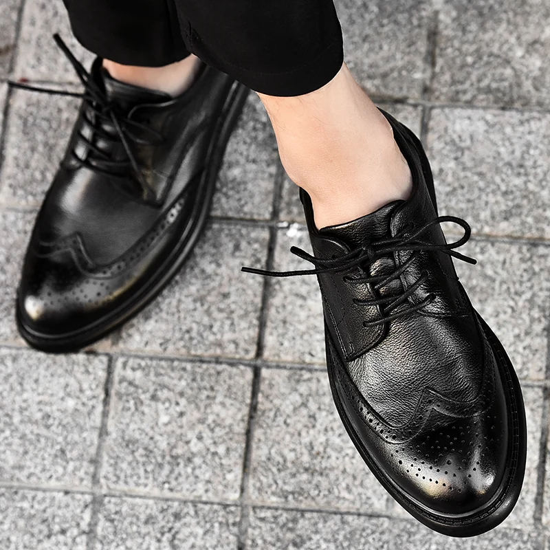 
Manufactory comfortable hotsale casual leather brogues men shoes 