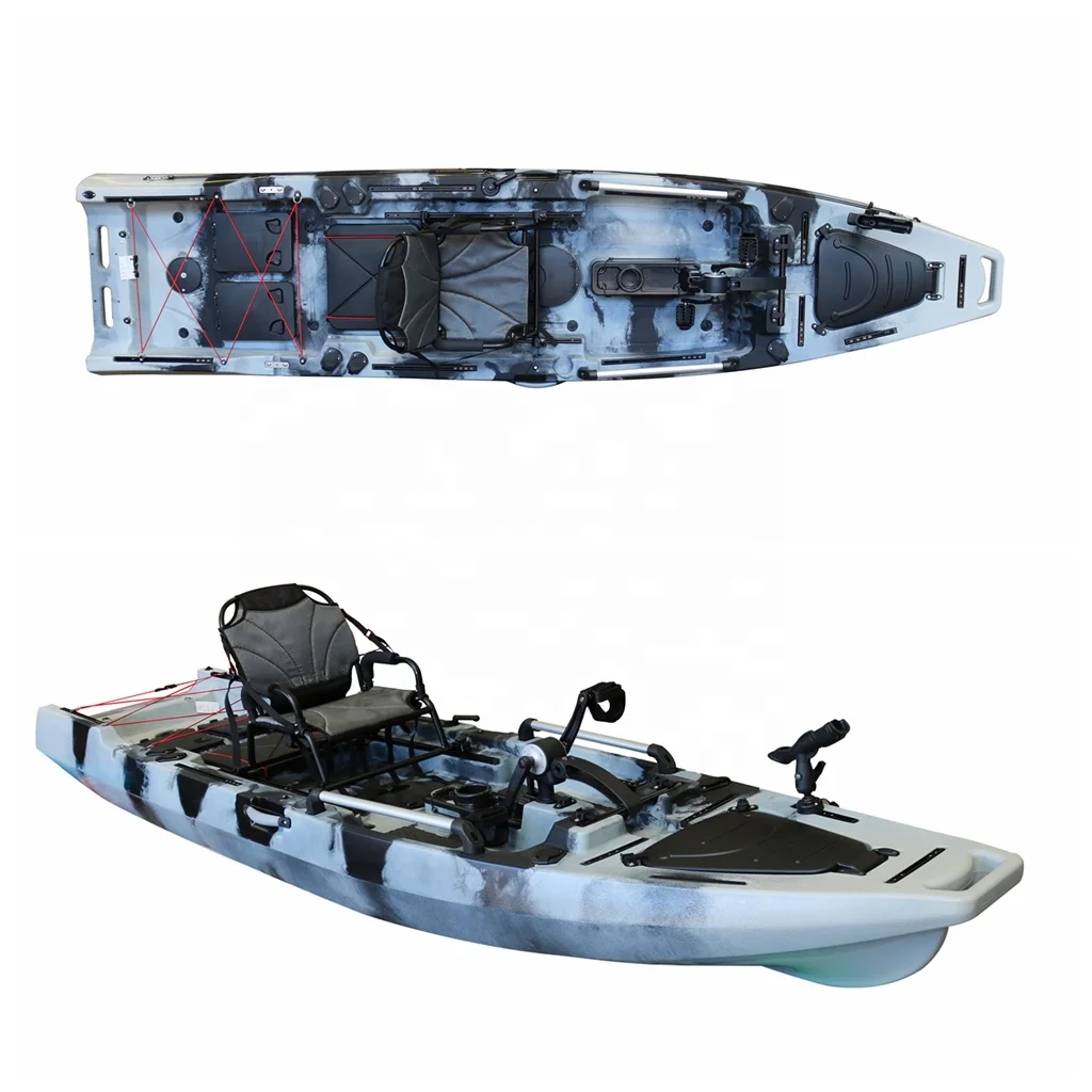 Vicking 380cm Single Person Fishing Foot Pedal Kayak with Electric Motor Kayaks Sport CE Customized Fishing Kayak 1 Seat