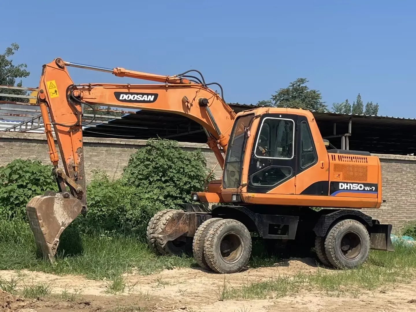 Doosan DH150W Южная Корея сделанный подержанный колесный экскаватор 90% новый doosan DH150W-7 DH150 DH 150 W