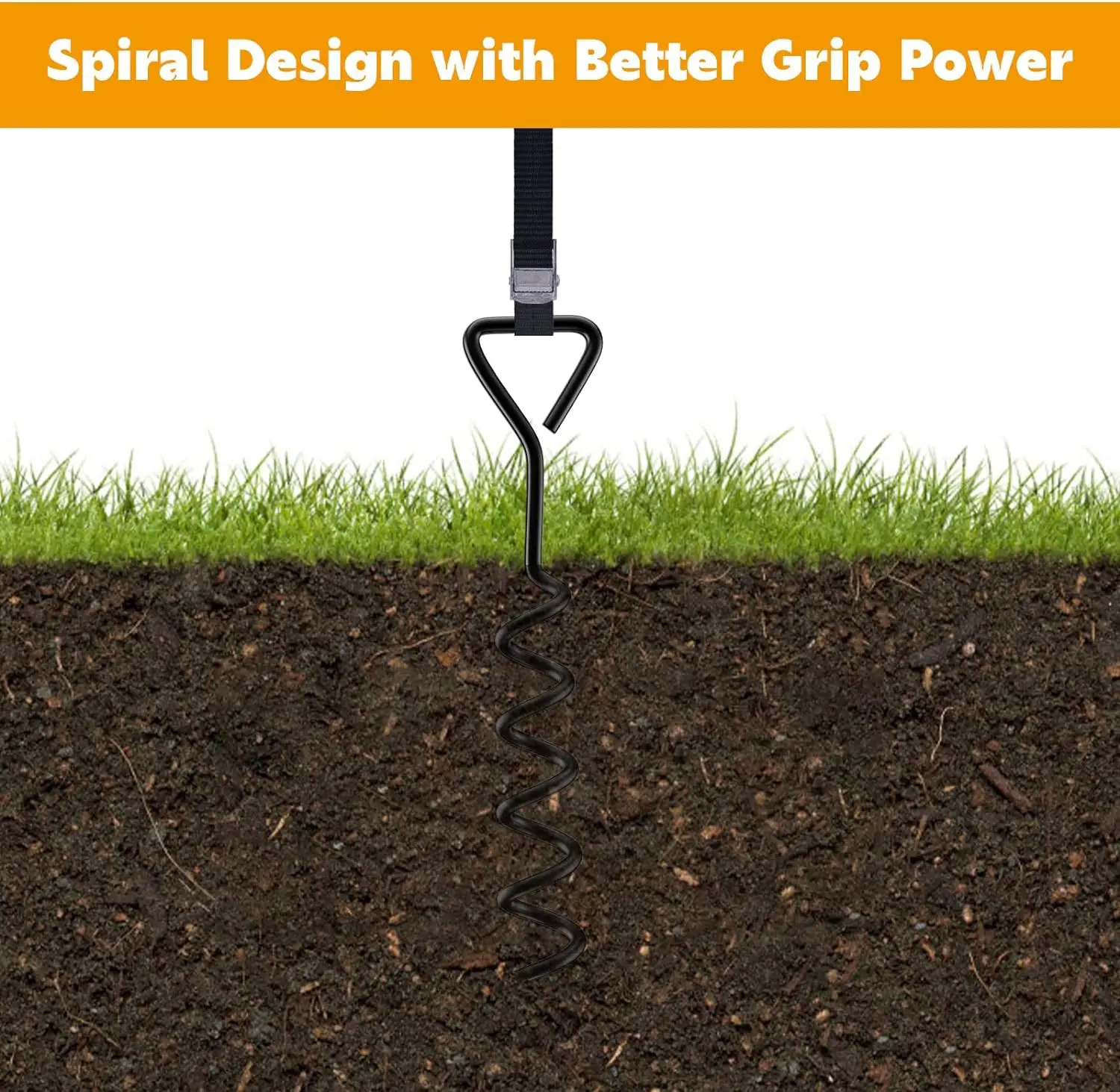 Heavy Duty Steel & PE Rod Stakes Custom Size Nail Spike Garden & Camping Pegs for Pitching Tents