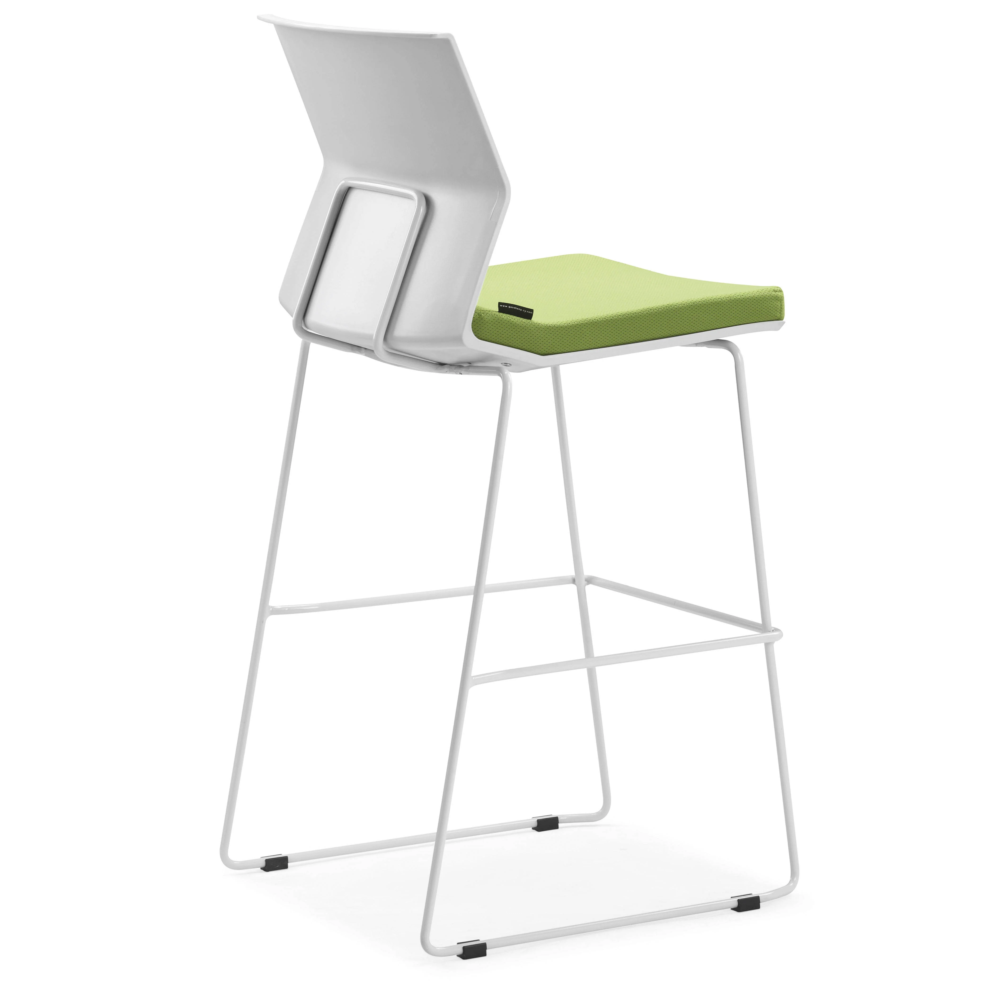 GS-1764 Ergonomic Plastic Back High Legs Fabric Seat Stylish Bar Stool Chairs for Restaurants and Bars