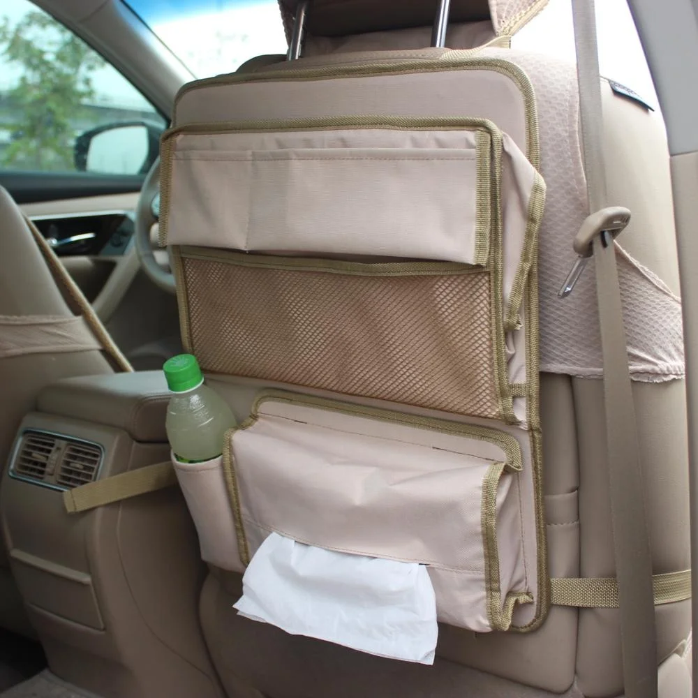 
Luxury car storage organizer seat back protector car seat back table 