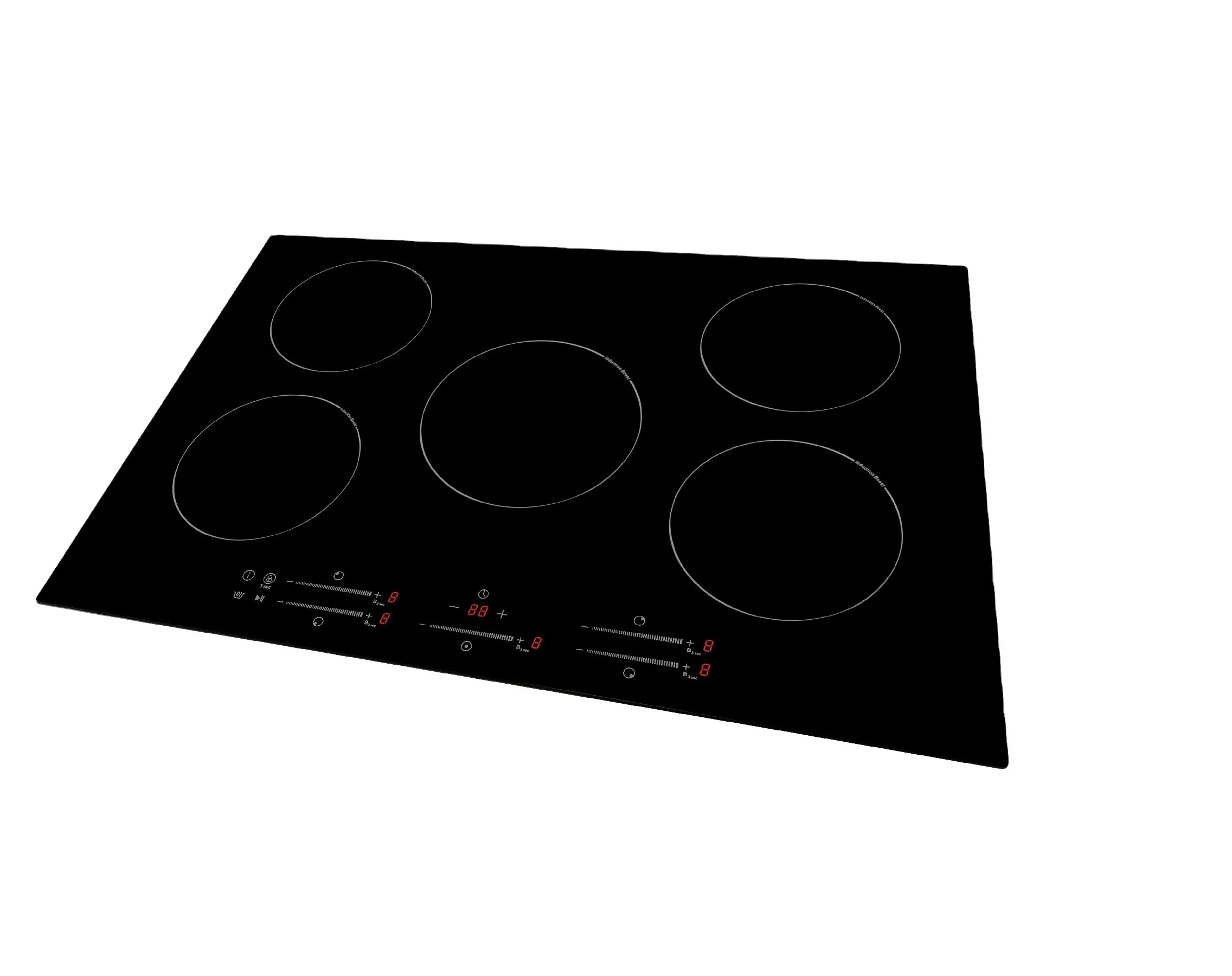 77/90cm built in 5 burner induction cooker hob