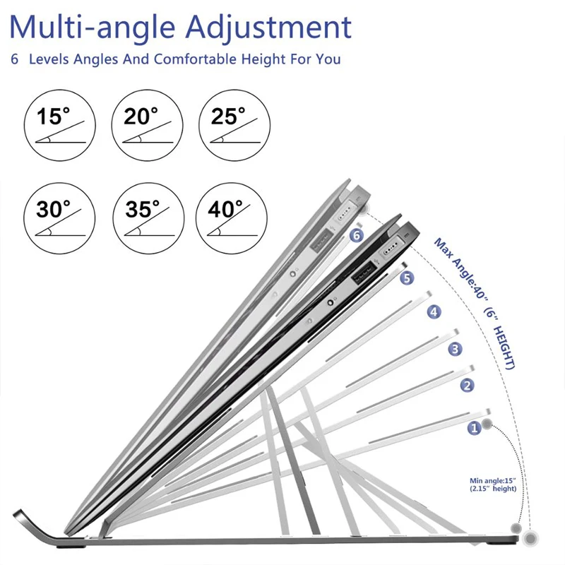 Cooling Stand Folding Adjustable Angle Desktop Stand Laptop Universal Non-slip Laptop Stand Portable