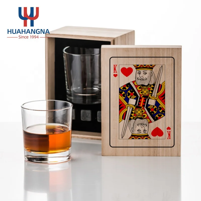 Custom Logo Printing 10 oz Old Fashioned Glass and Barware Chilling Whiskey Stones Gift Set for Christmas Halloween Promotion