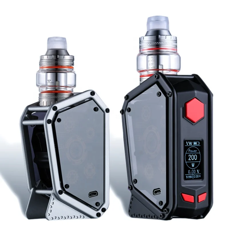 
2021 Wholesale Instock 4ml atomizer 200W Mod Vaping e-cigarette devices tc kit vape quick shipping 