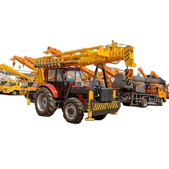 
6 ton tractor hoist four - wheel small tractor rotary tiller 