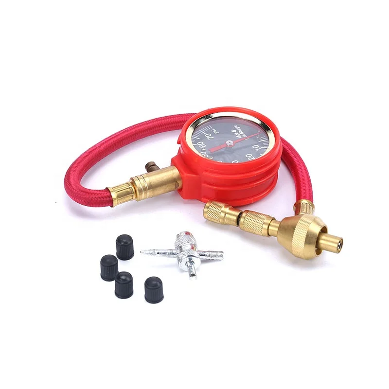 Rapid Tire Deflator Kit with PSI Tire Pressure Gauge + BONUS Chrome cover & Valve Core Repair Tool 4*4