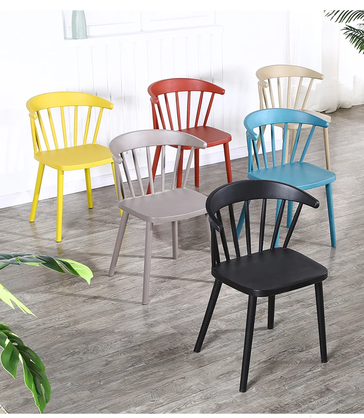 COMNEIR High Quality Home used Furniture Plastic Chair Dining Room Chair Office Living Room  plastic chairs
