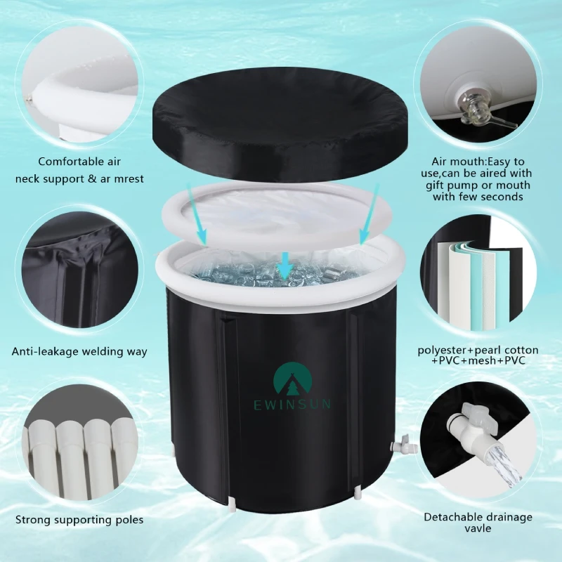 Pro Combination Recovery Portable Ice Spa Cold Plunge Tub Sauna Pod Steam Sauna Box Fast Delivery Time