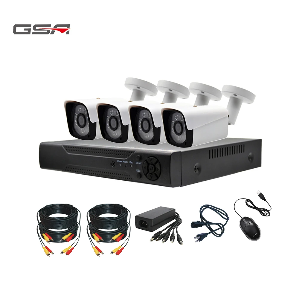 1080P 2MP 4CH Outdoor ahd kit 4ch face detection H.265 DVR kit