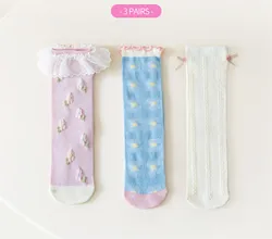 Princess floral lolita baby lace socks kids knee high socks kids girl sock