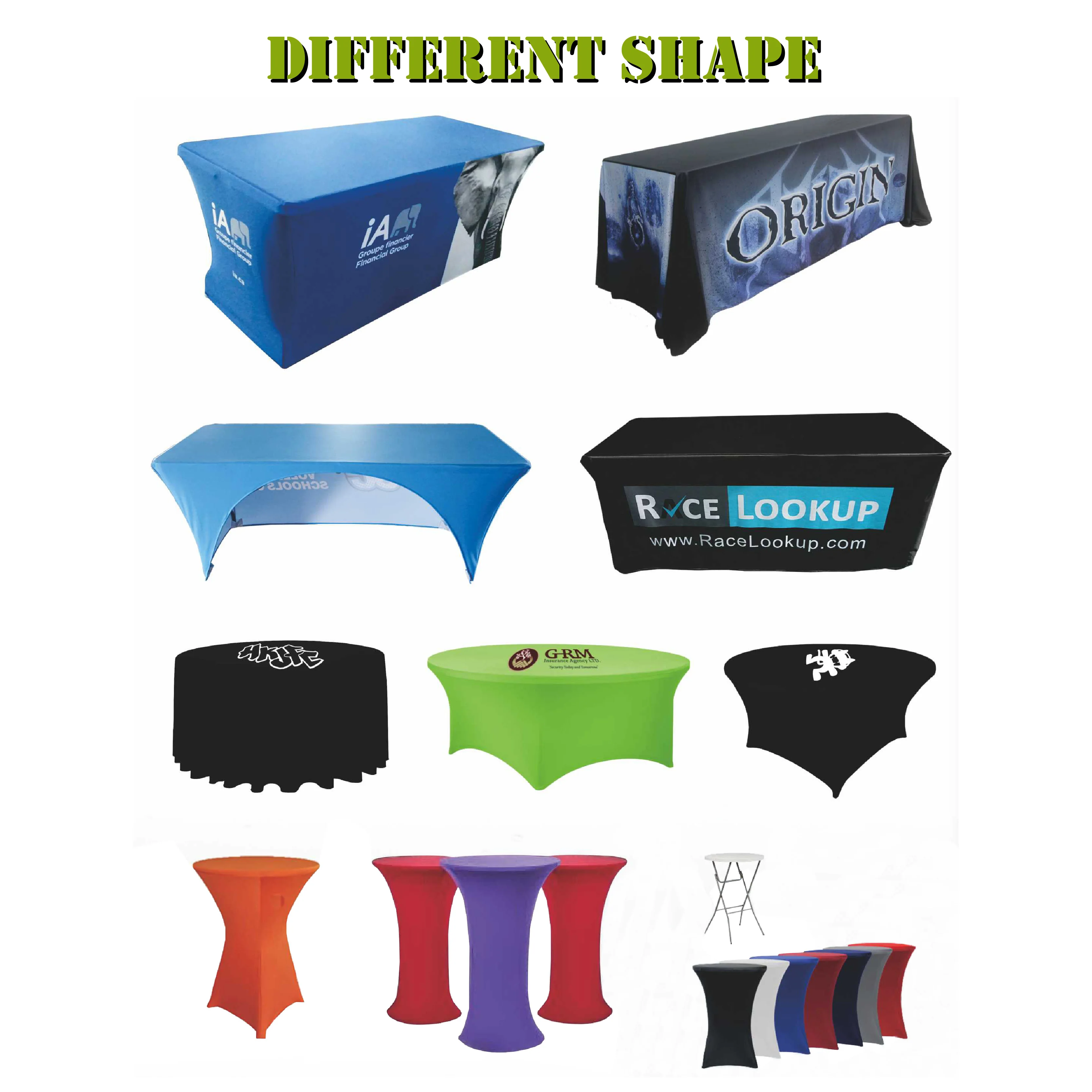 Custom Logo Spandex Fitted Table Cloth