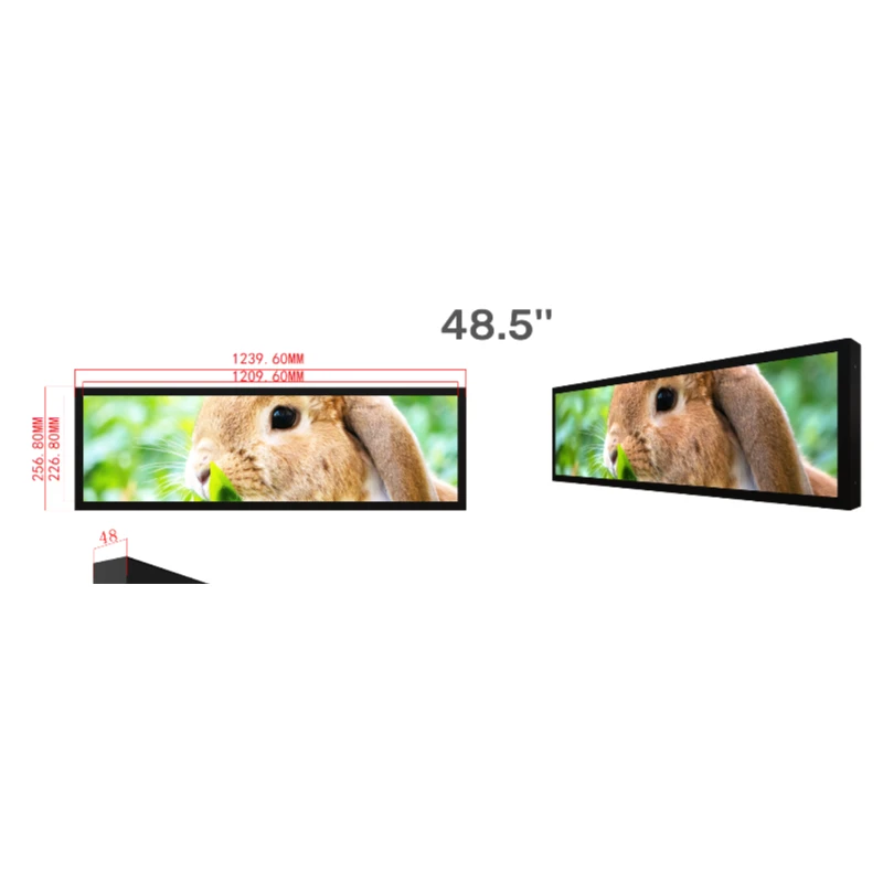 49 5 дюймов PIS монитор сенсорный экран Android 7/9 рекламный ЖК-монитор Digital Signage ультра широкий бар ЖК-панель 4K 2K HD