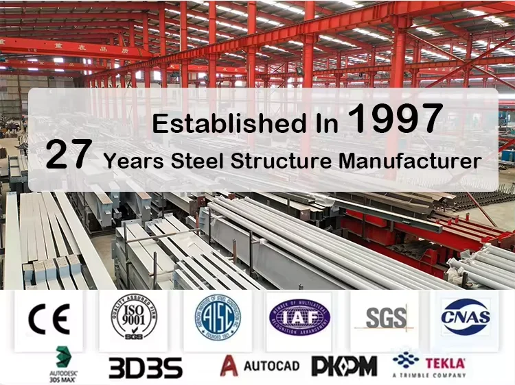 Custom Steel Structure Warehouse Building  Light Metal Construction Warehouse Prefabricated Metal Workshop