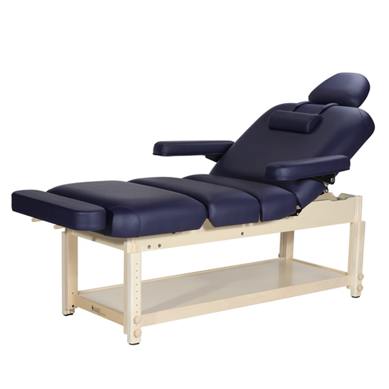 Wooden Massage Bed Facial Spa Facial Bed Beauty Salon Massage Bed with Backrest