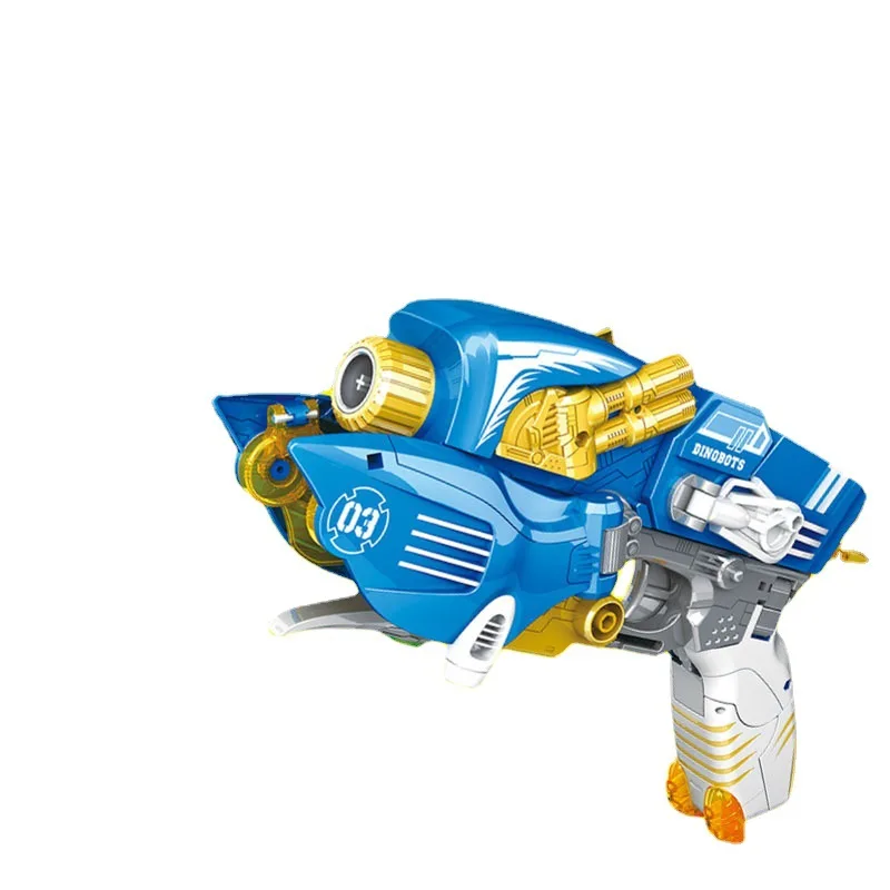 Kids 5 In 1 Take Apart Deformation Robot Diy Toys Dinosaur Foam bullet Guns Toy Shooting Launcher Range up to 15cm
