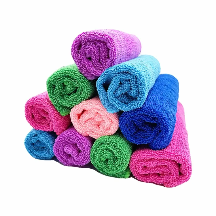 Microfiber car wash small square towel Super absorbent car wash cleaning towel