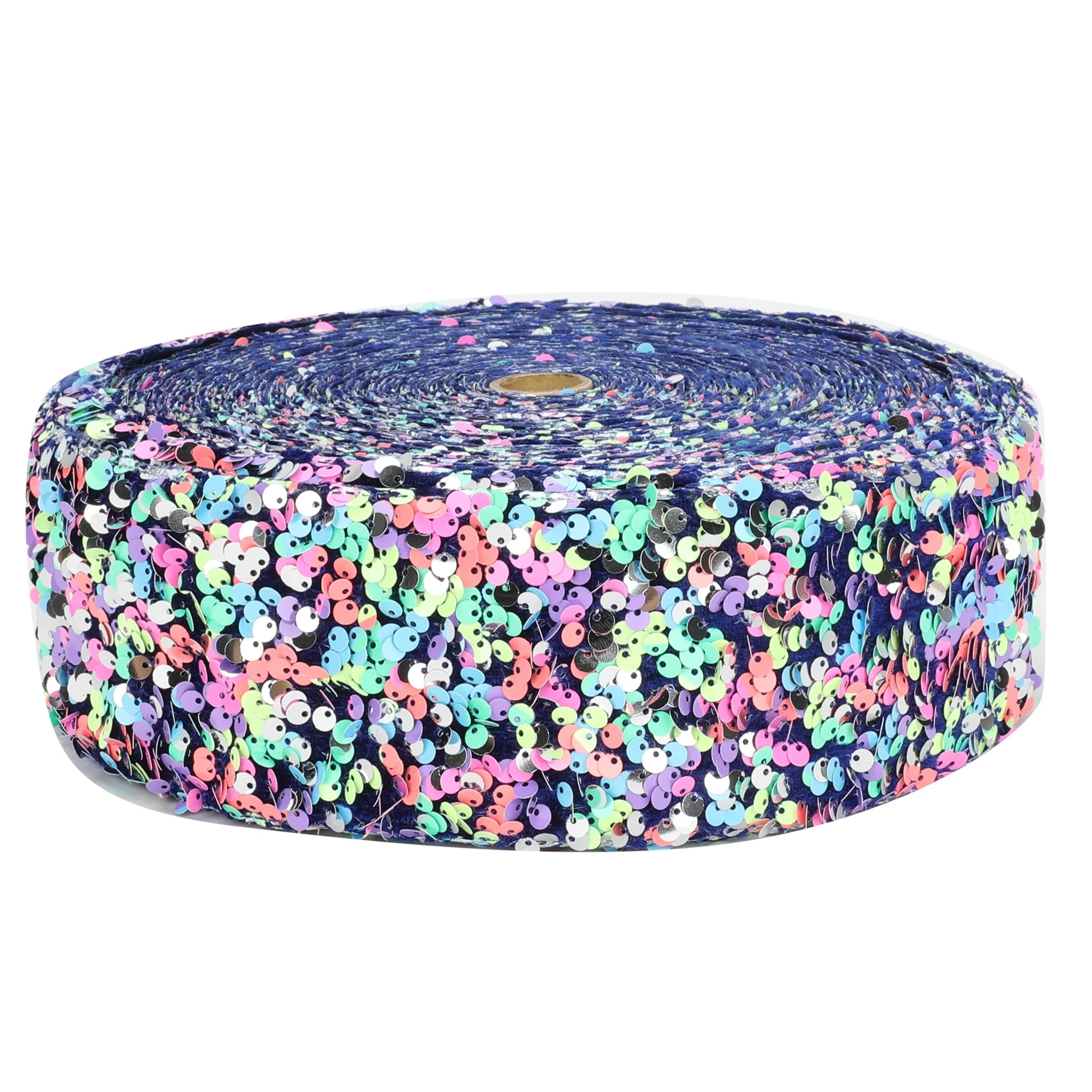 HSDRIBBON Listones 3inch 75mm HSD-Genuine Colorful Velvet Sequin Ribbon