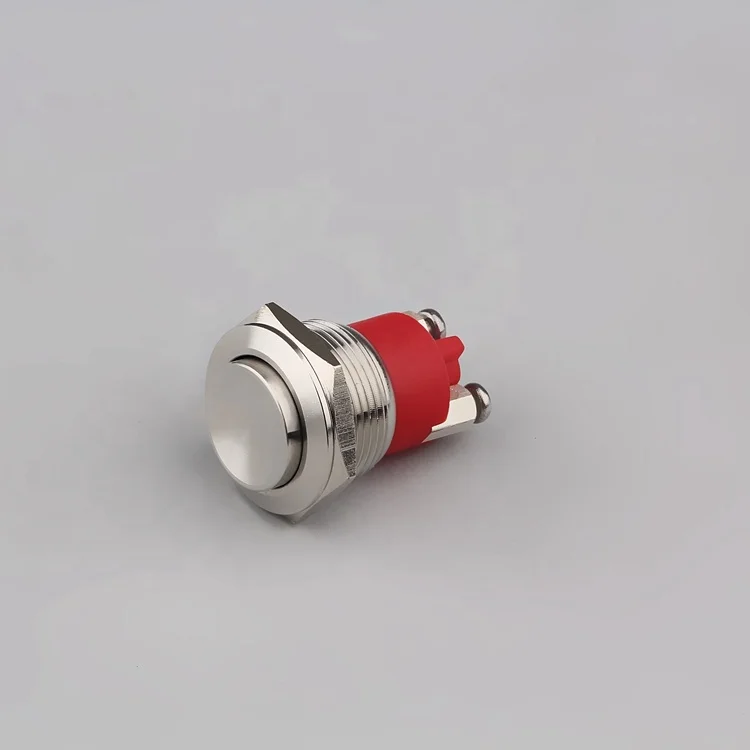 CMP Metal 19mm Momentary Push Button Switch Waterproof IP67 with Max. Voltage 250vac and Max. Current 5a