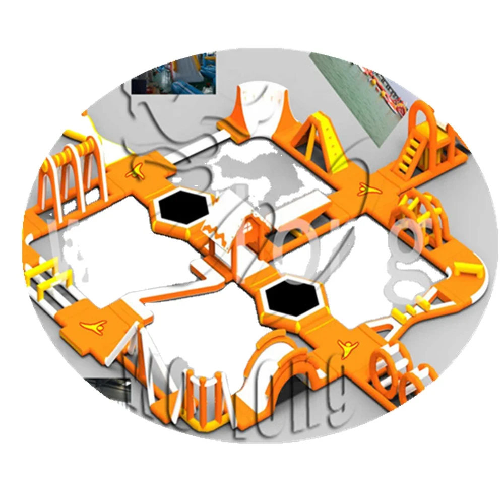 Open Floating Water Inflatable Water Park Games  Popular commercial large outdoor lake inflatable water obstacles for sale