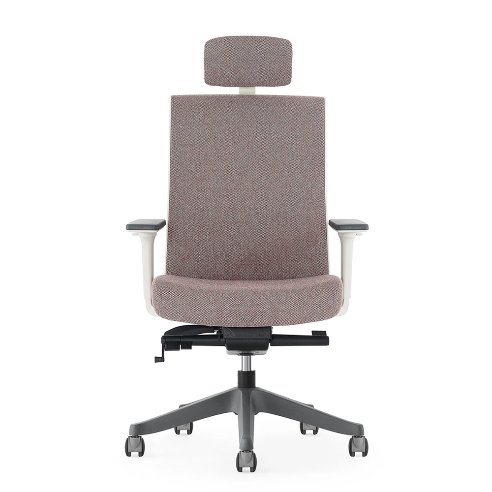 Support OEM ODM Service Adjustable Height Armrest Nylon Base High Back Fabric Office Wheel Chair With Pillow