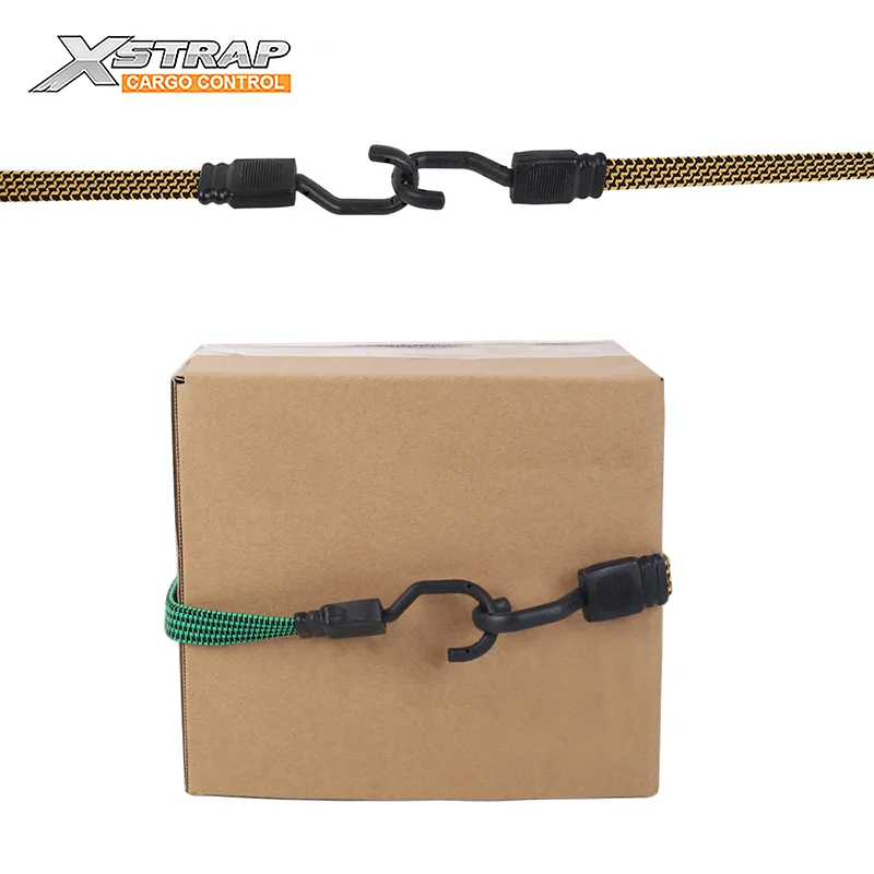 Bicycle Outdoor Flat Bungee Cord with Hooks High-Strength Elastic Bundled Flat Rope for Luggage Tie Down