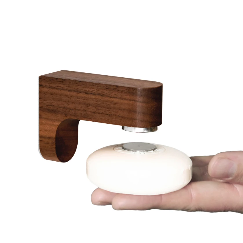 2024 Wood magnetic soap holder Wooden Magnetic Soap Case Holder with Magnet Sucker