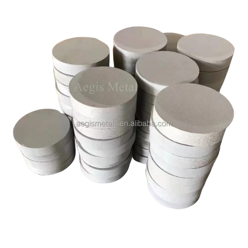 9 10 15 20 30 50 100 mm diameter 316L stainless steel sintered porous filter disc