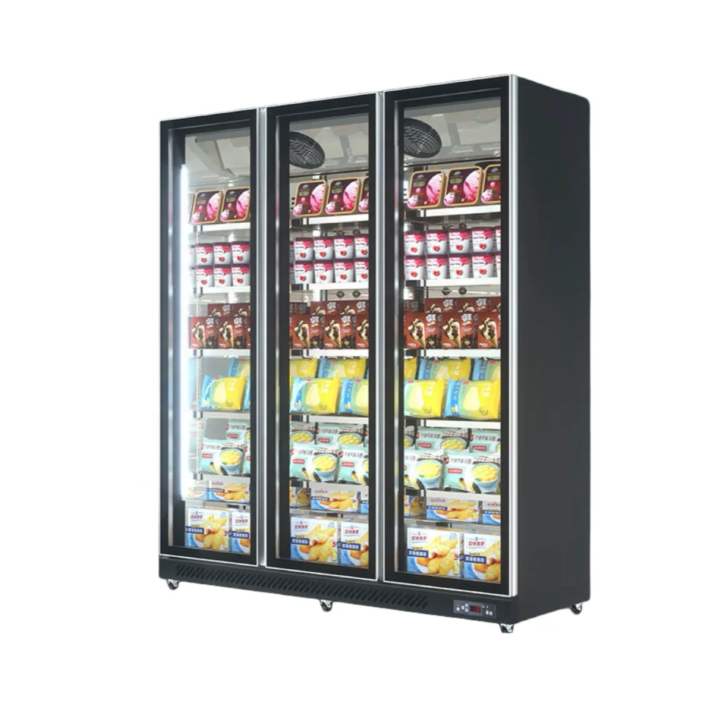 Double door  cold  freezer use for meat, seafood, frozen food pastry, ice cream, durian, etc
