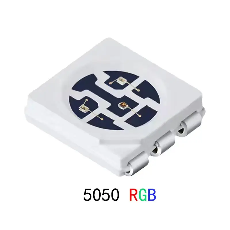 Заводская цена полноцветная светодиодная панель Rgb светодиодные бусины 0 2 Вт 5 1 светодиодный чип Smd 5050 трехцветный (красно-сине-зеленый)