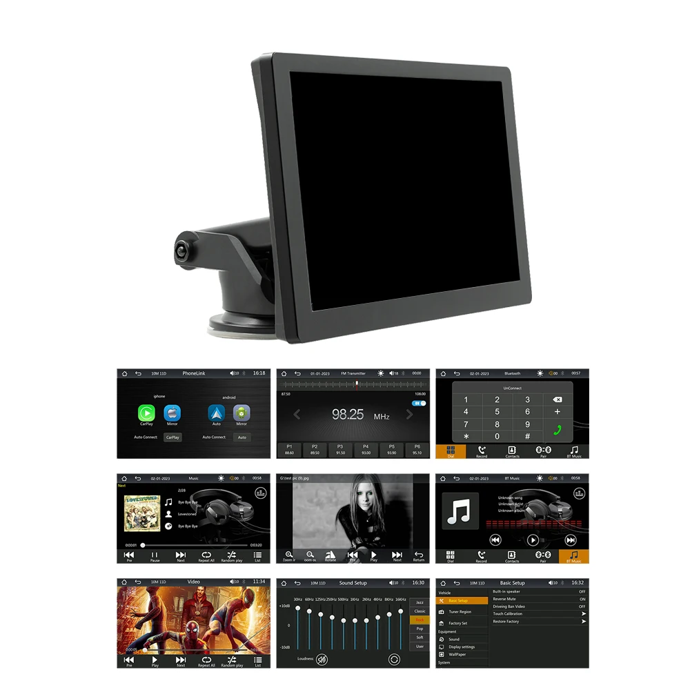 9 inch 720P touch version carplay screen android auto/carplay/mirror link phone wireless connection smart car screen