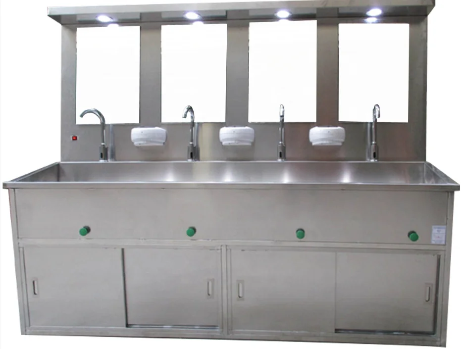 Hospital stainless steel Auto-sensing medical washing sink