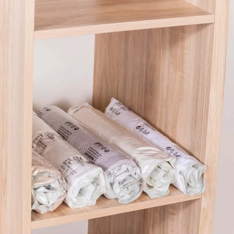 Small Roll Up Travelling Vacuum Compressed Storage Space Saving Bags Transparent Cable Organize Bag Travel Storage Bag For Cloth