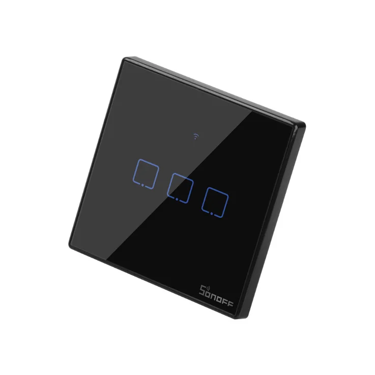 Интеллектуальный выключатель света SONOFF T3EU 3C TX 433 RF Wi-Fi настенный светодиодный сенсорный выключатель питания беспроводной 3 банды пульт дистанционного управления домашней автоматизации сигнализации умный переключатель