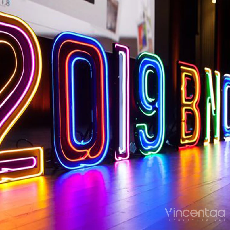 Vincentaa Large Stainless Steel Park Sign Floor Signboard Making 3D Customizable Acrylic Sculpture