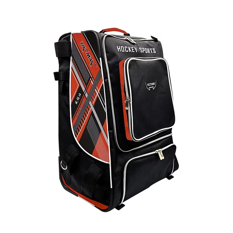 Hockey Sport Lightweight Rolling Duffel Bag Kids Hockey Equipment Luggage
