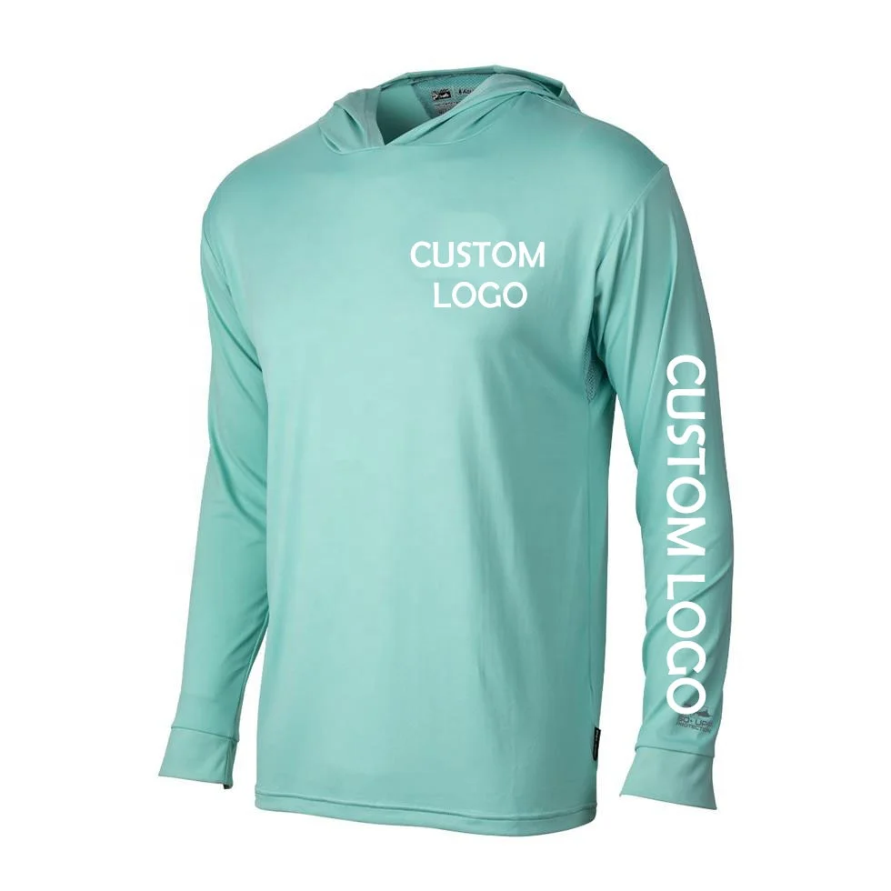 Custom Your Design Sublimation Fishing Jersey Uv Protection Tournament Long Sleeve Men Fishing Hoodie Quick Dry Fishing Shirts