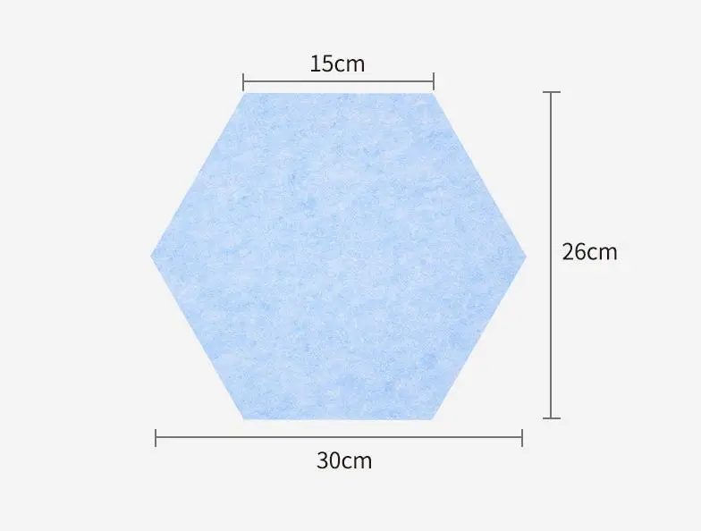 Hexagon Soundproofing Sound Absorbing Felt Tiles Acoustic Panel
