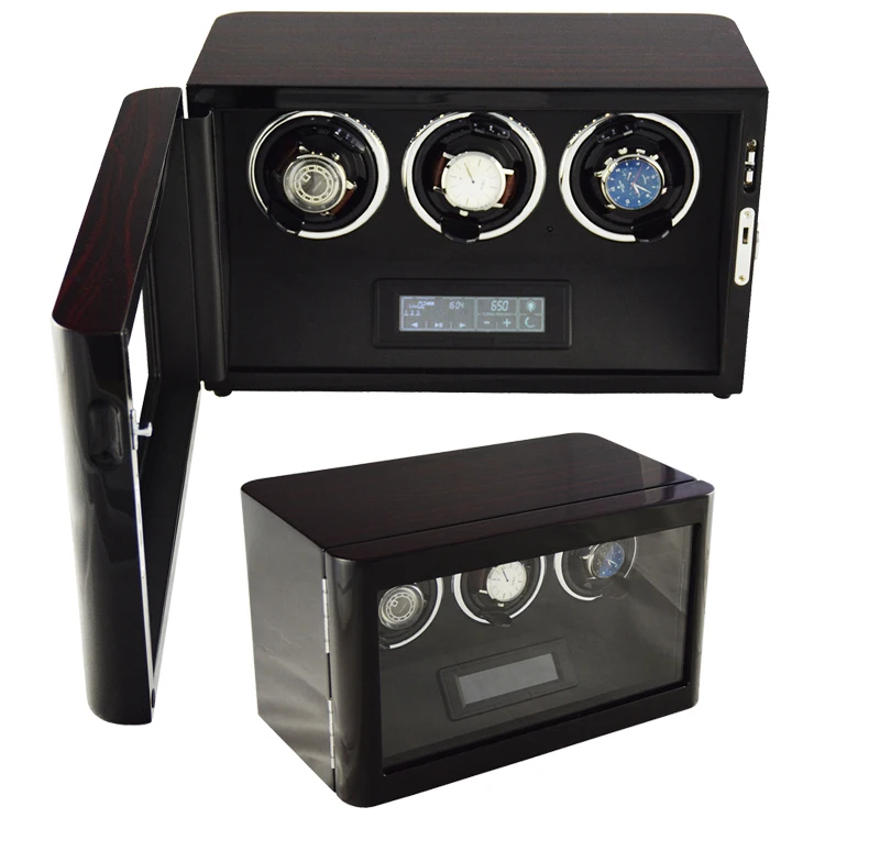 Wholesale 3 Luxury watches Wood Box Motor Automatic Watch Winder GC03-T85EB-L-AR for Auto Watches