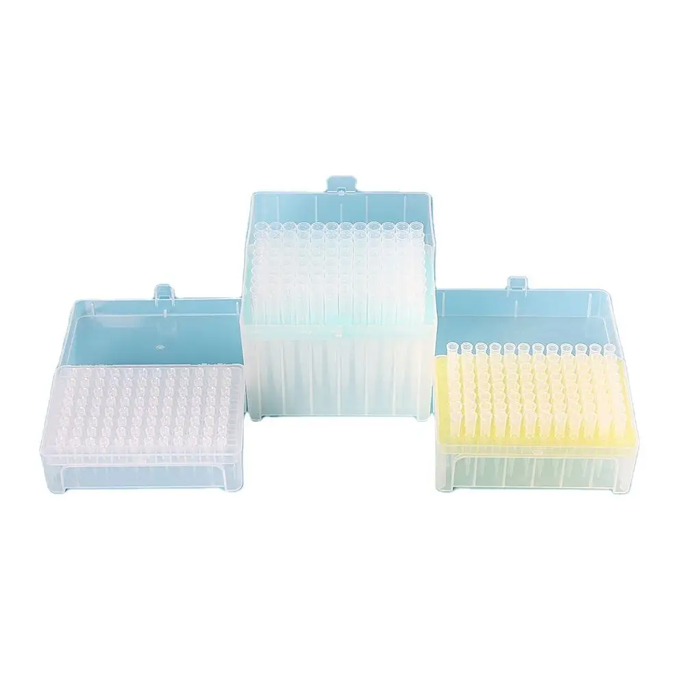 Disposable Adjustable Clear Sterile Low Retention 200ul Lab Equipment Wide-bore Filter Pipette Tips Lab consumables